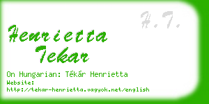henrietta tekar business card